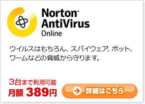 [Norton AntiVirus] �E�C���X�͂������A�X�p�C�E�F�A�A�{�b�g�A���[���Ȃǂ̋��Ђ�����܂��B�y���z 389�~�z �ڍׂ͂�����