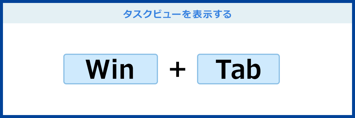 タスクビューを表示するショートカットキー