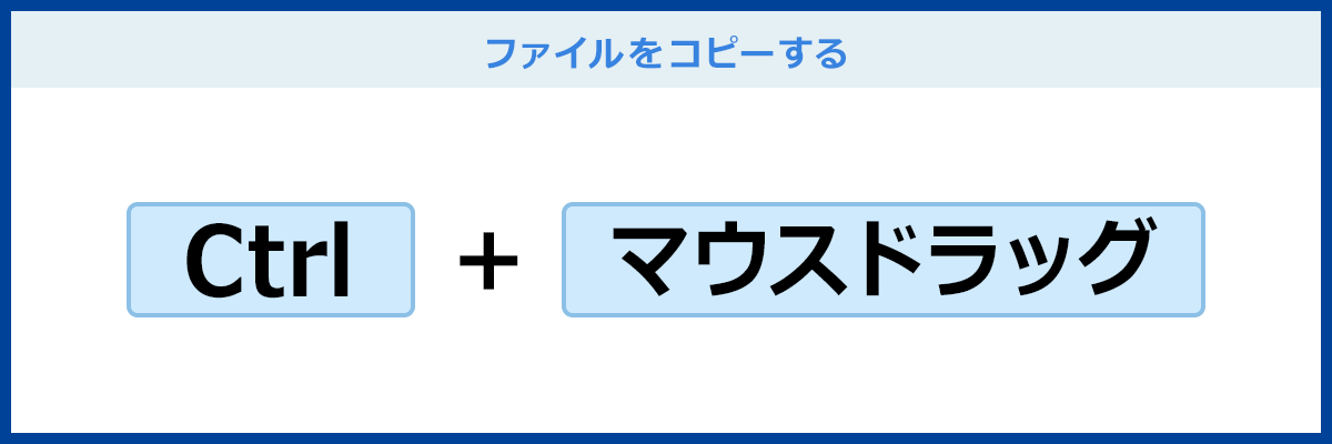 ファイルをコピーするショートカットキー