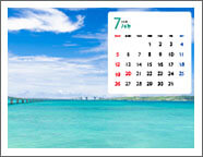 7月のカレンダー壁紙
