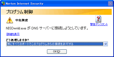 プログラム制御案内画面