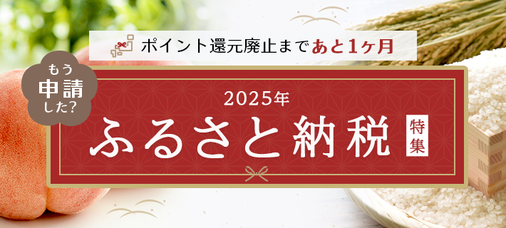 【ポイント還元廃止まであと1ヶ月】もう申請した？2025年ふるさと納税特集