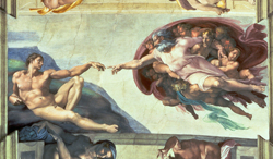 ミケランジェロ 「システィーナ礼拝堂天井画（アダムの創造）」