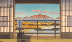 川瀬巴水「湯宿の朝　塩原新湯」