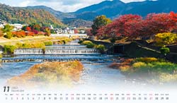 京都・紅葉の秋　高野川と北山