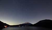 山梨県　星夜　富士山