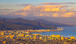 静岡県 夕暮れの富士山