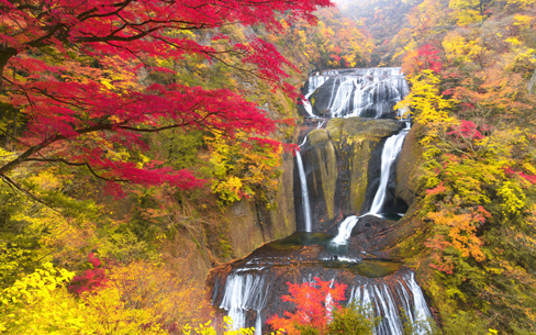 茨城県 紅葉と袋田の滝