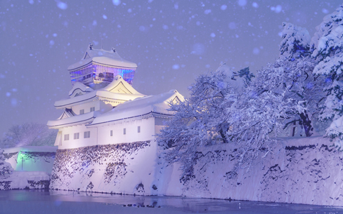 【富山県】雪の富山城