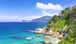 岩手県 夏の三陸の海 浪板海岸