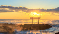 茨城県　大洗海岸　神磯の鳥居