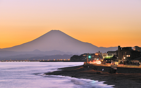 神奈川県　江の島夕景