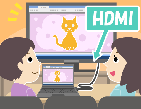 Hdmi接続でパソコンの画面をテレビで見られるって本当 Fmvサポート 富士通パソコン