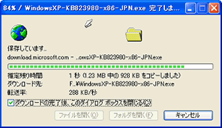 ダウンロードが始まります。