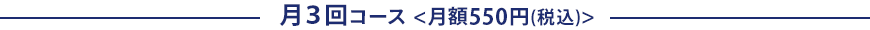 月3回コース<月額550円(税込)>